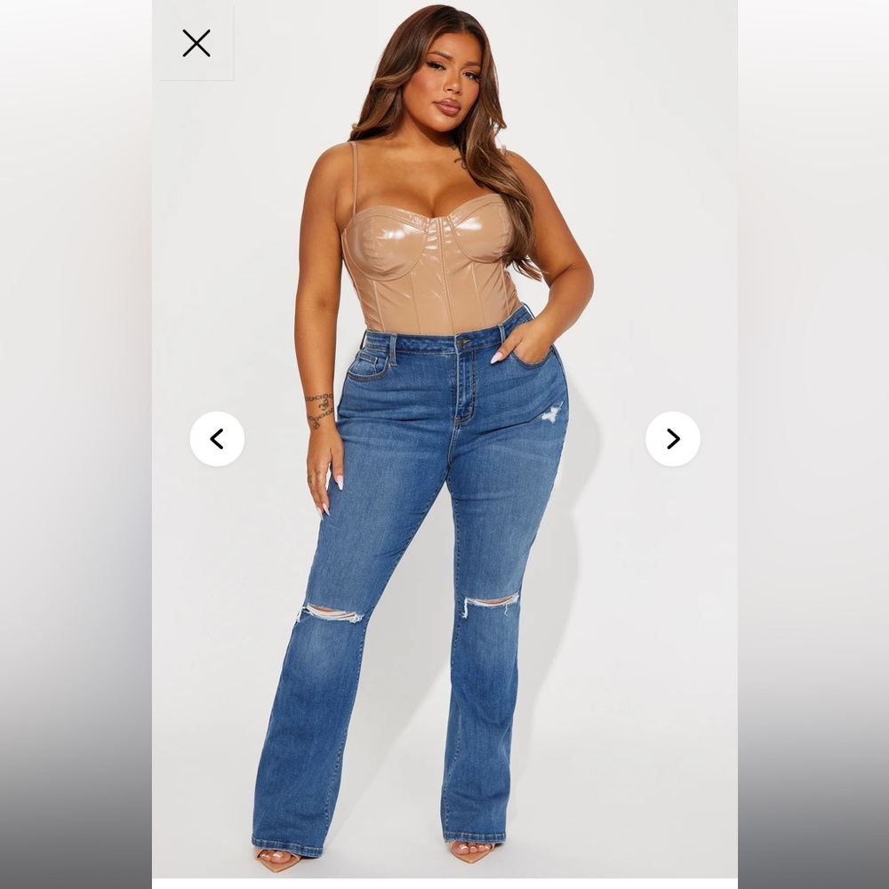 NWT Fashion Nova Plus Size Flare Jeans size 14